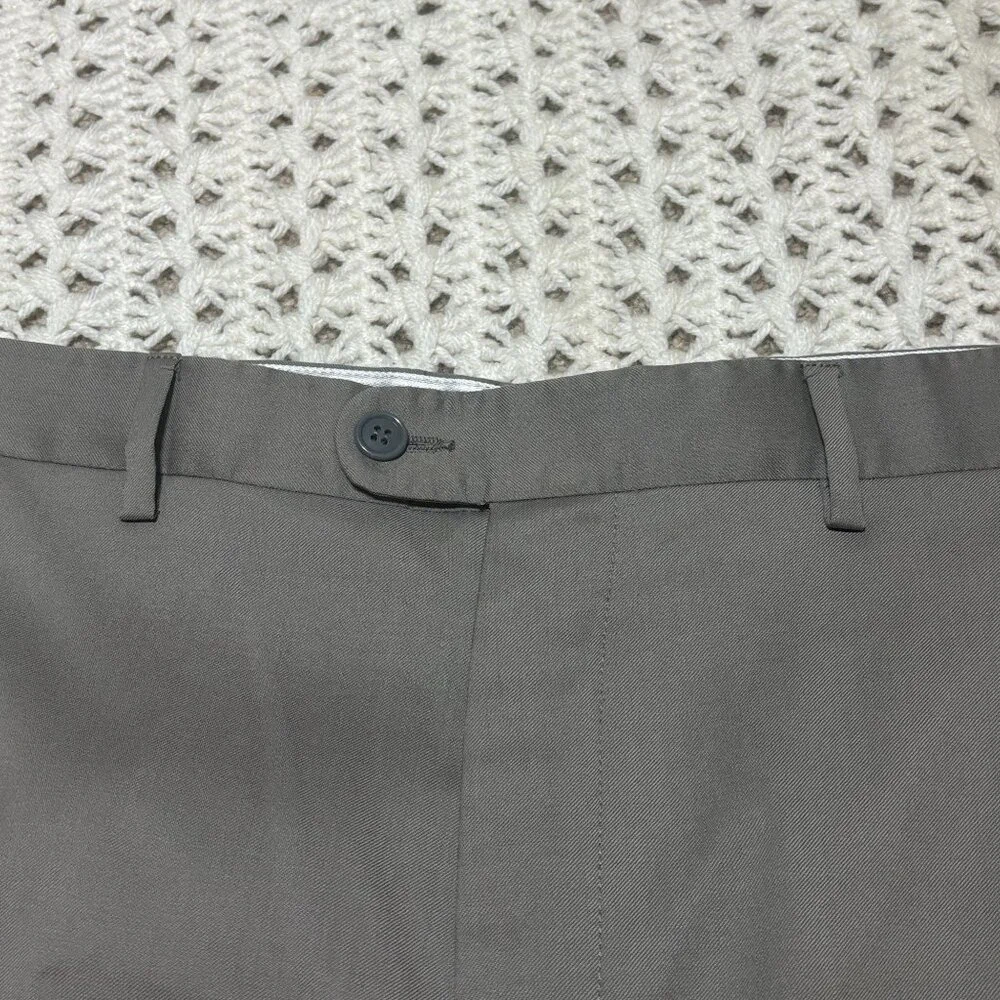 Zanella‎ $350 Wool Dress Pants Men's W33x31 Todd Trousers Khaki Italy MINT